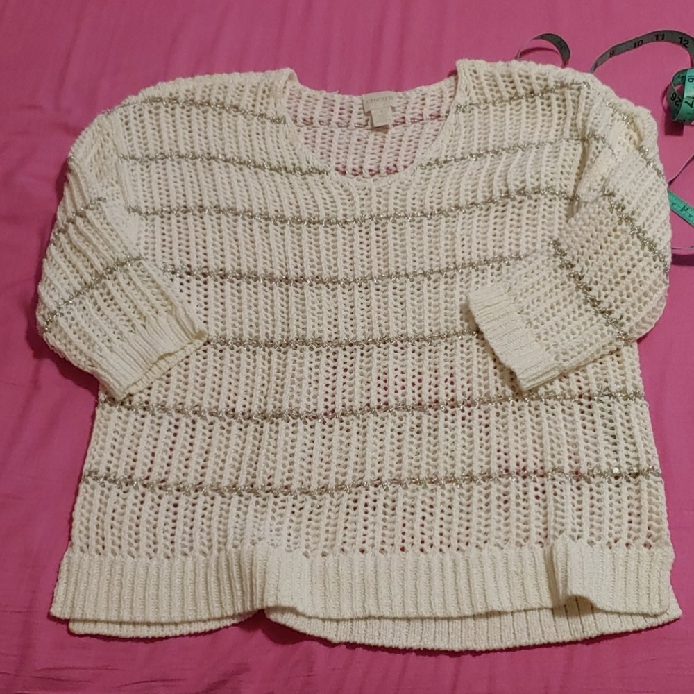 Cream and Silver Sweater